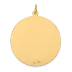 14K Medical Jewelry Unenameled Pendant