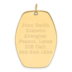 14K Red Enamel Medical Jewelry Pendant