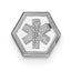 14k White Gold Non-enameled Medical Jewelry Emblem