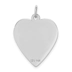 14K White Gold Heart-Shaped Enameled Medical Jewelry Pendant