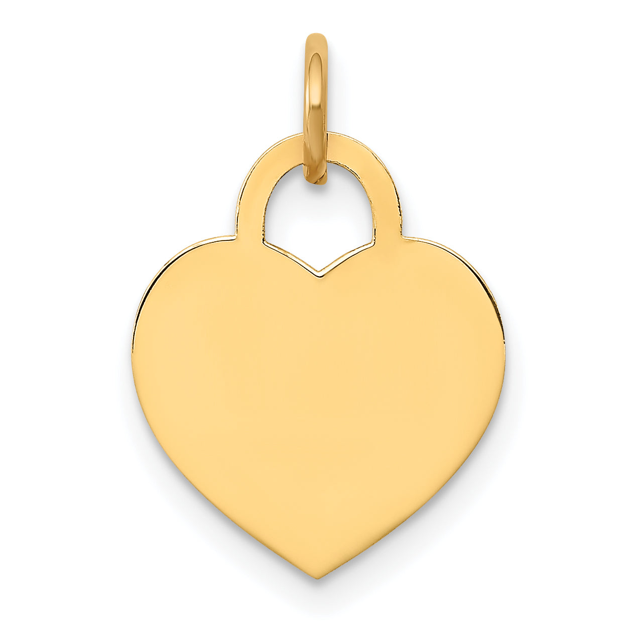 14K Small Engravable Heart Charm Main image