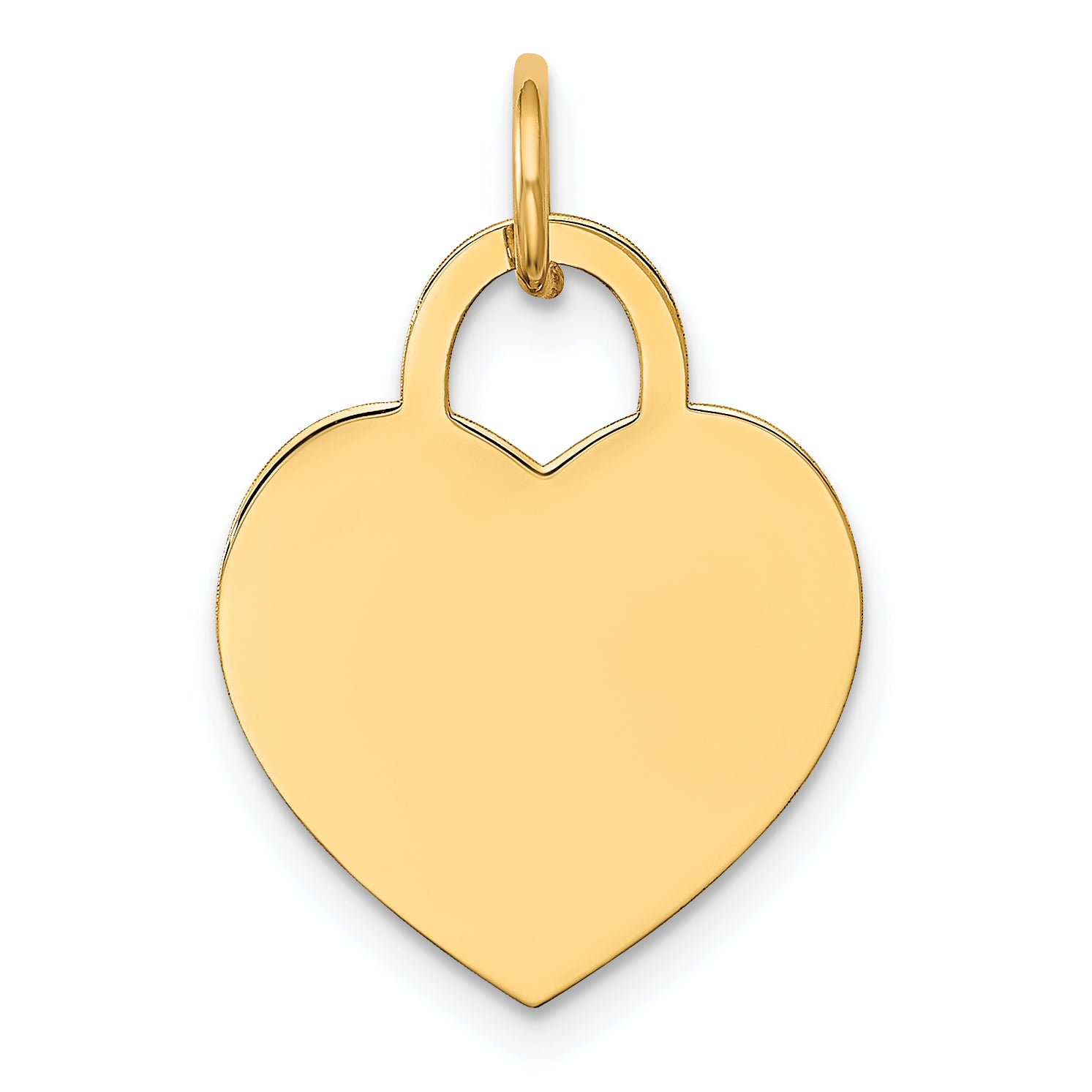 14K Medium Engravable Heart Charm Main image