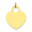 14K Large Engravable Heart Charm