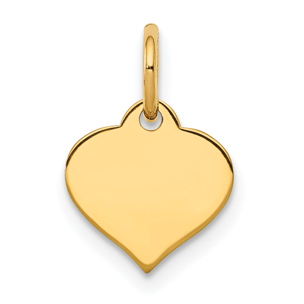 14K Heart Disc Charm Main image