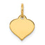 14K Heart Disc Charm