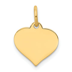 14K Heart Disc Charm