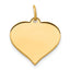 14K Heart Disc Charm