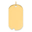 14K Plain .027 Gauge Engravable Dog Tag w/Notch Disc Charm