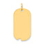 14K Plain .011 Gauge Engravable Dog Tag w/Notch Disc Charm