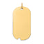 14K Plain .035 Gauge Engravable Dog Tag w/Notch Disc Charm