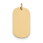 14K Plain .009 Gauge Engraveable Dog Tag Disc Charm