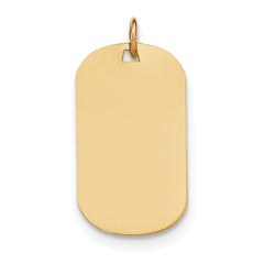 14K Plain .013 Gauge Engraveable Dog Tag Disc Charm