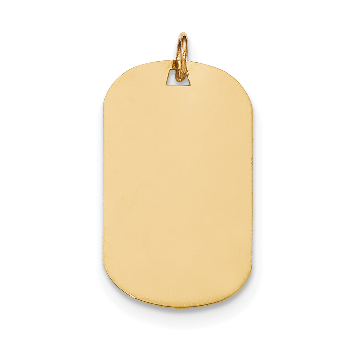 14K Plain .011 Gauge Engraveable Dog Tag Disc Charm Main image