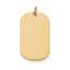 14K Plain .027 Gauge Engraveable Dog Tag Disc Charm