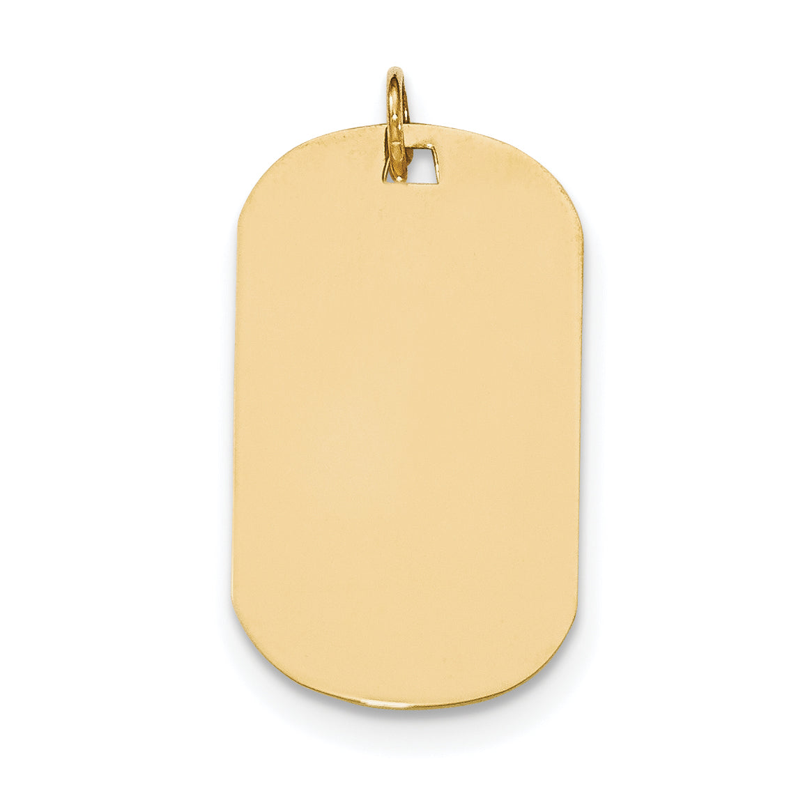 14K Plain .011 Gauge Engraveable Dog Tag Disc Charm Main image
