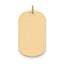 14K Plain .018 Gauge Engraveable Dog Tag Disc Charm