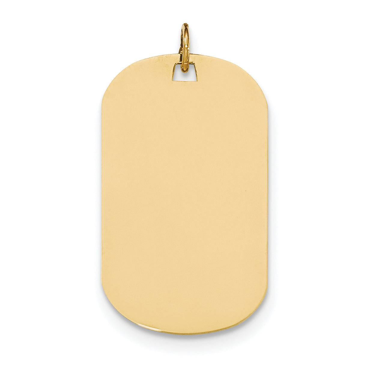 14K Plain .013 Gauge Engraveable Dog Tag Disc Charm