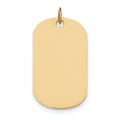 14K Plain .018 Gauge Engraveable Dog Tag Disc Charm