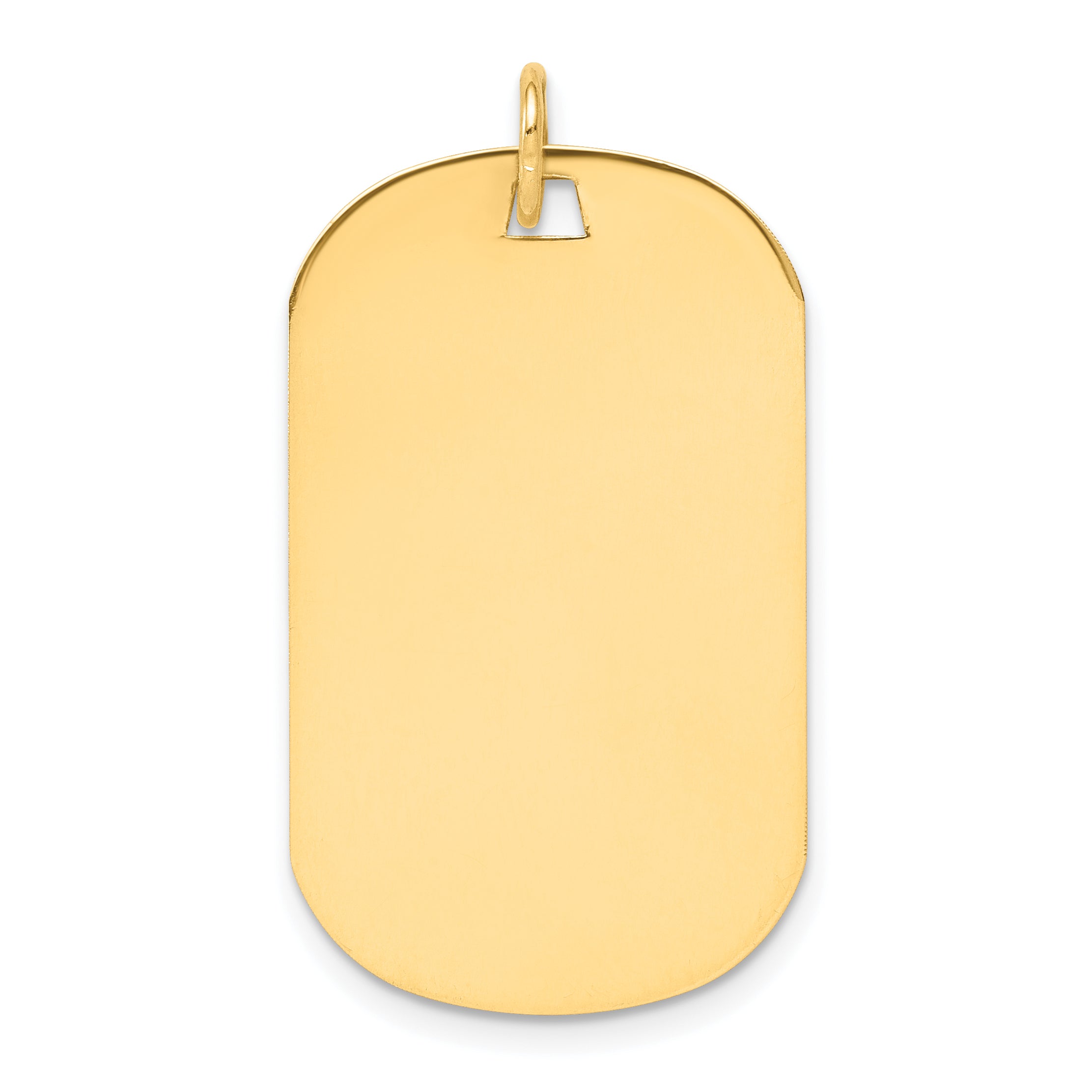 14K Plain .013 Gauge Engraveable Dog Tag Disc Charm Main image