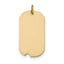 14K Plain .013 Gauge Engraveable Dog Tag w/Notch Disc Charm
