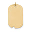 14K Plain .027 Gauge Engraveable Dog Tag w/Notch Disc Charm
