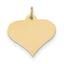 14K Plain .027 Gauge Engraveable Heart Disc Charm