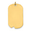 14K Plain .013 Gauge Engravable Dog Tag w/Notch Disc Charm