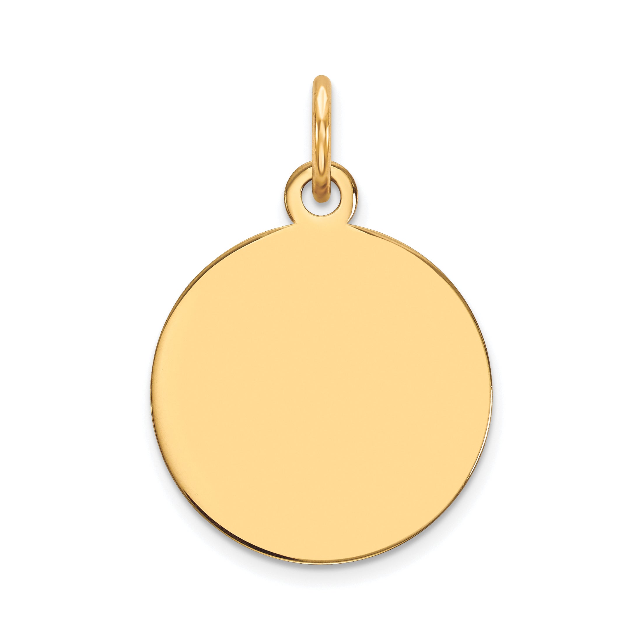 14K Plain .013 Gauge Circular Engravable Disc Charm Main image