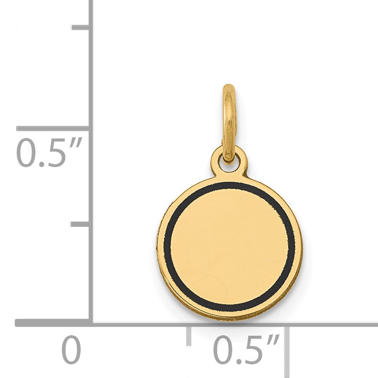 14k w/Enamel .027 Gauge Circular Engravable Disc Charm Secondary image
