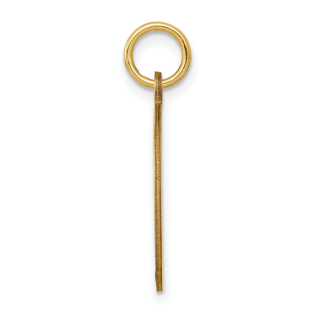 14k w/Enamel .027 Gauge Circular Engravable Disc Charm