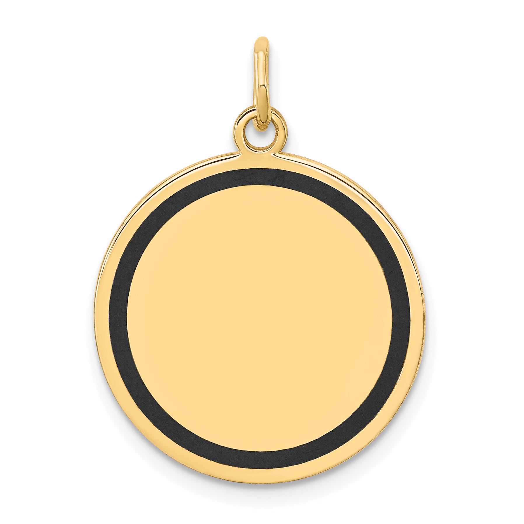14k w/Enamel .027 Gauge Circular Engravable Disc Charm Main image