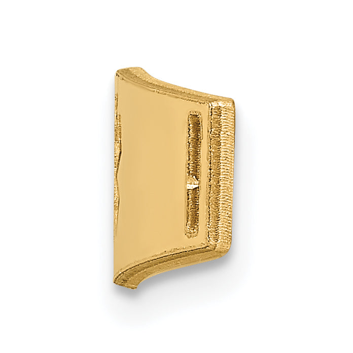 14K Gold Engravable Medical ID Bracelet with Red Enamel Unisex Secondary image