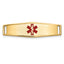 14K Epoxy Enameled Medical ID Ctr Soft Diamond Shape Plate # 816