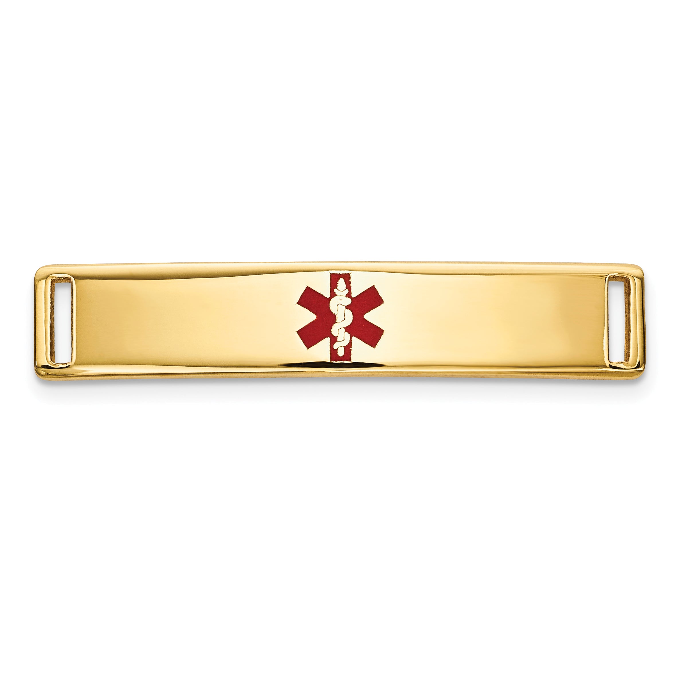 14K Epoxy Enameled Medical ID Ctr Plate # 816 Main image