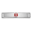 14K WG Epoxy Enameled Medical ID Ctr Plate # 816