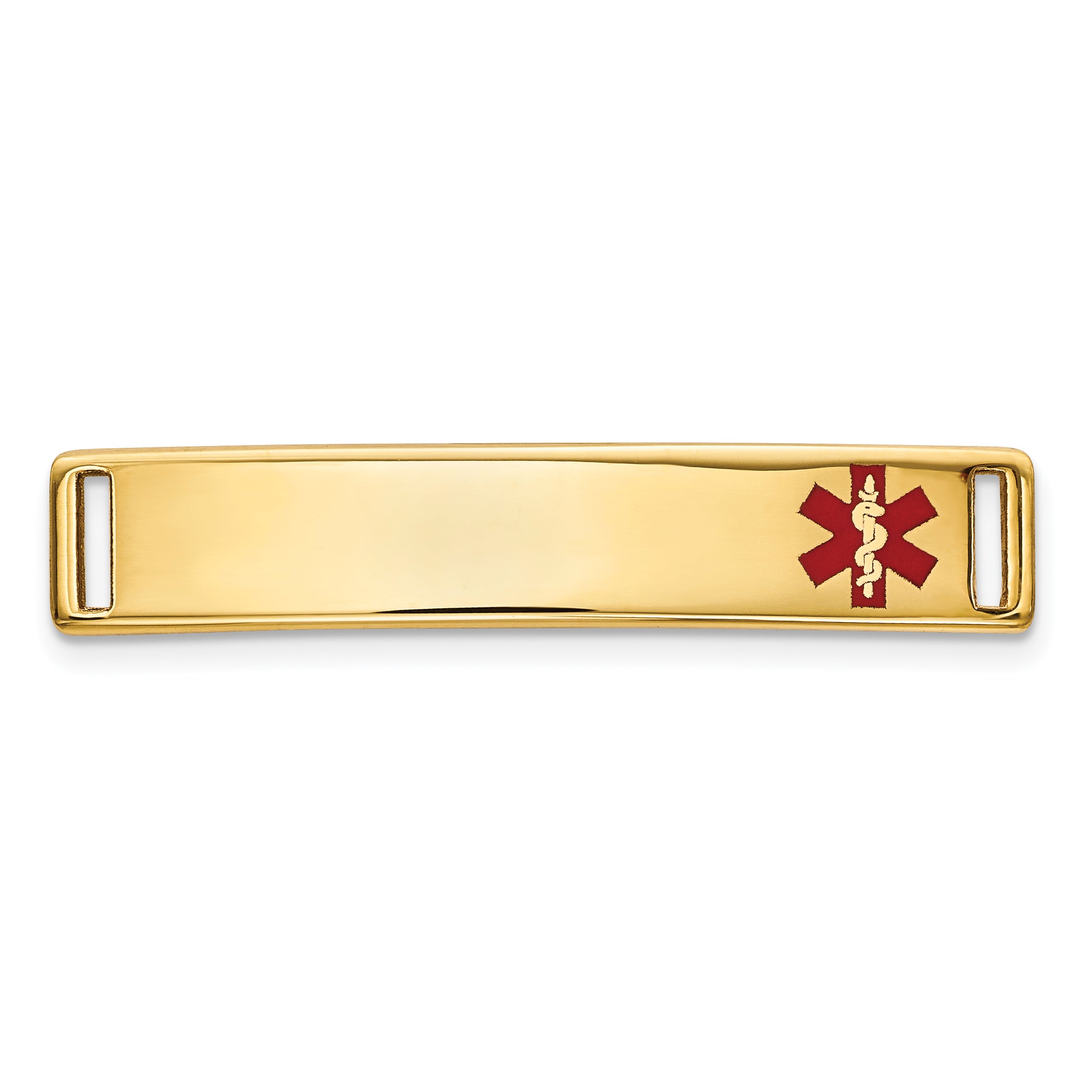 14K Epoxy Enameled Medical ID Off Ctr Plate # 816 Main image
