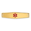 14K Epoxy Enameled Medical ID Ctr Soft Diamond Shape Plate # 817