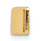 14K Gold Medical ID Bracelet with Polished Engravable Red Enamel Plate