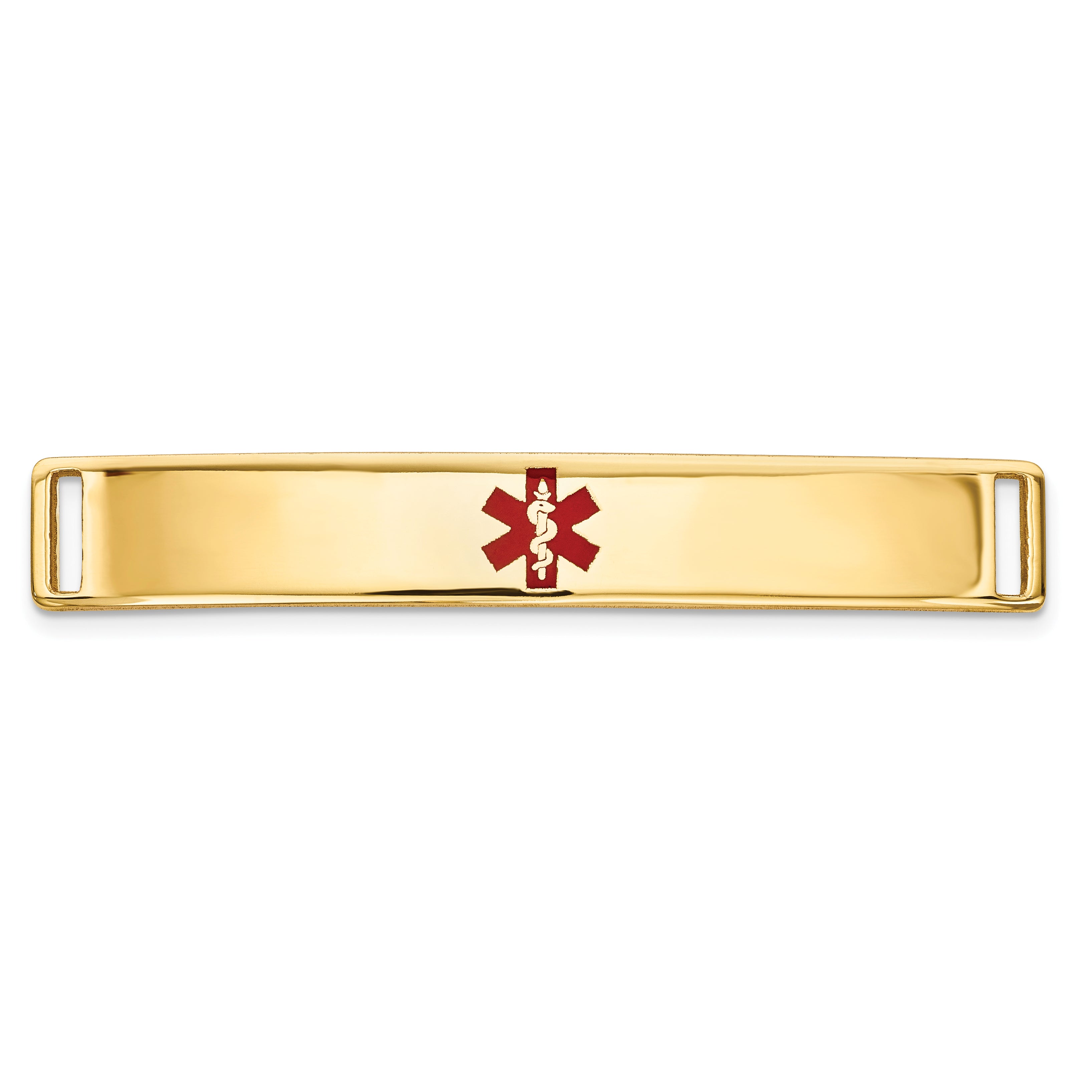 14K Epoxy Enameled Medical ID Ctr Plate # 818 Main image