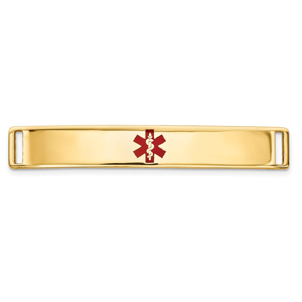 14K Epoxy Enameled Medical ID Ctr Plate # 818