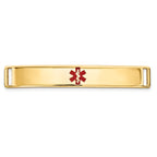 14K Epoxy Enameled Medical ID Ctr Plate # 818