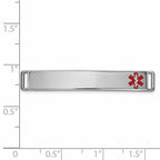 14K White Gold Engravable Polished Medical ID Bracelet Unisex
