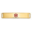 14K Epoxy Enameled Medical ID Ctr Plate # 819