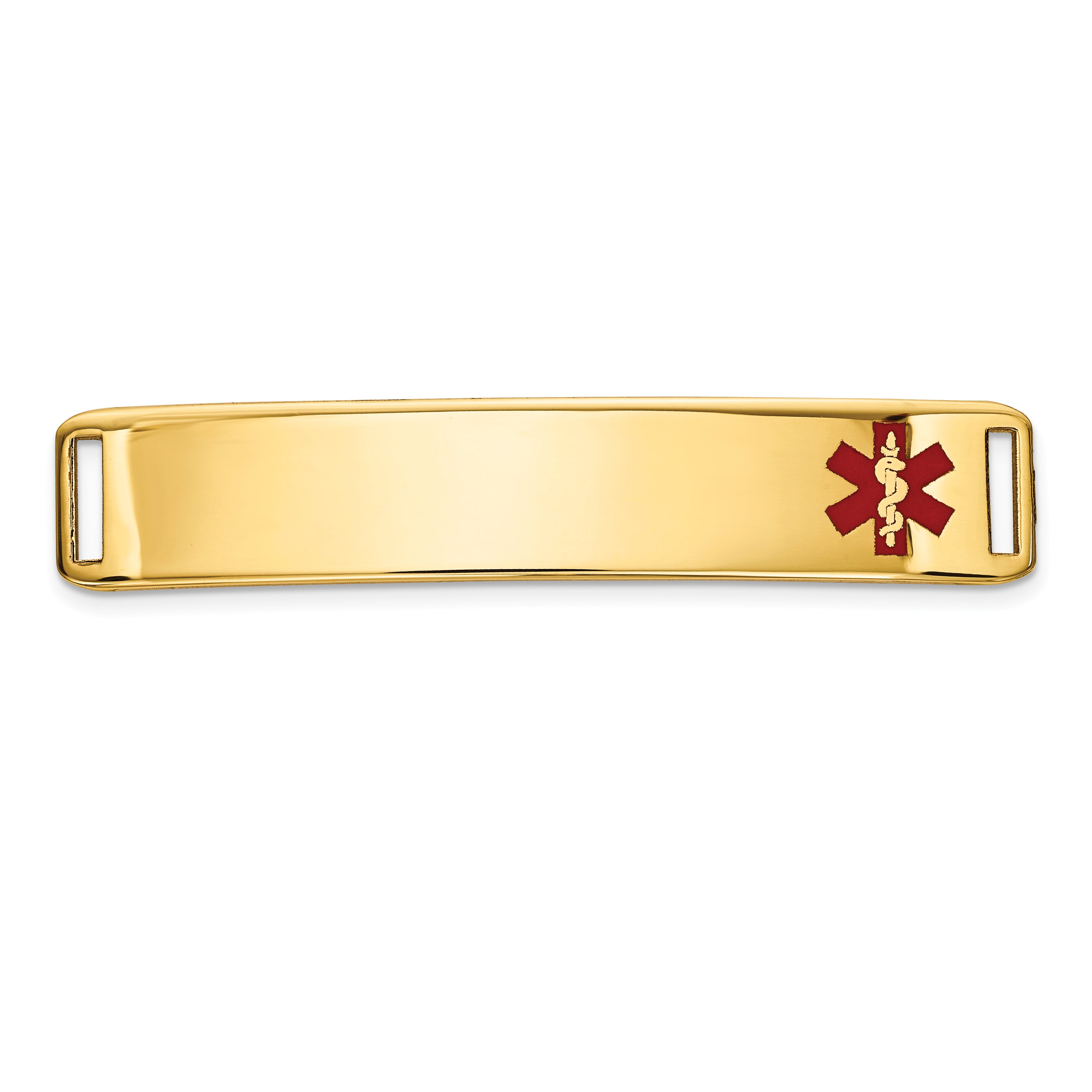 14K Epoxy Enameled Medical ID Off Ctr Plate # 819 Main image