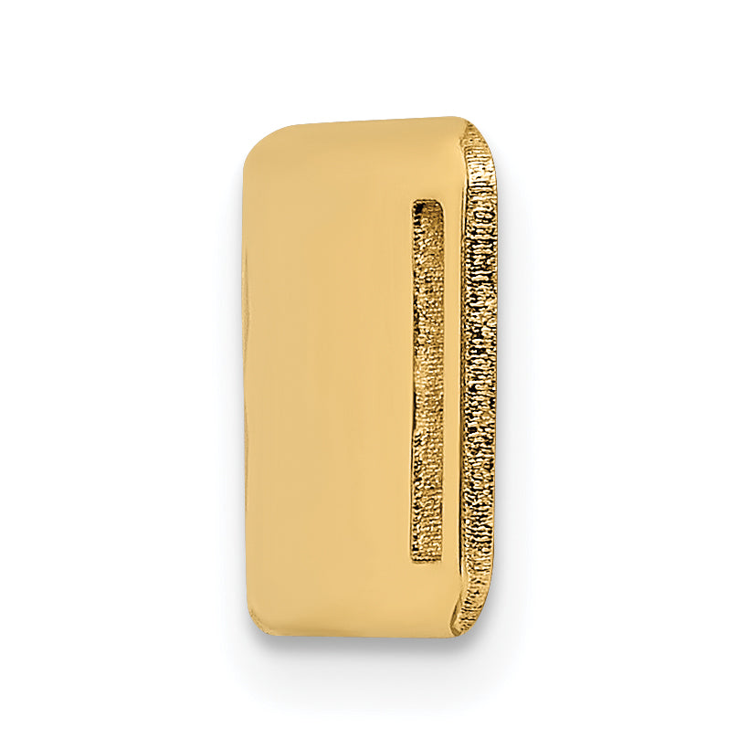 14K Gold Polished Medical ID Bracelet with Red Enamel Accents