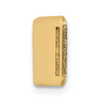 14K Gold Polished Medical ID Bracelet with Red Enamel Accents