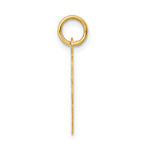 14k Girl Head on .013 Gauge Engravable Scalloped Disc Charm