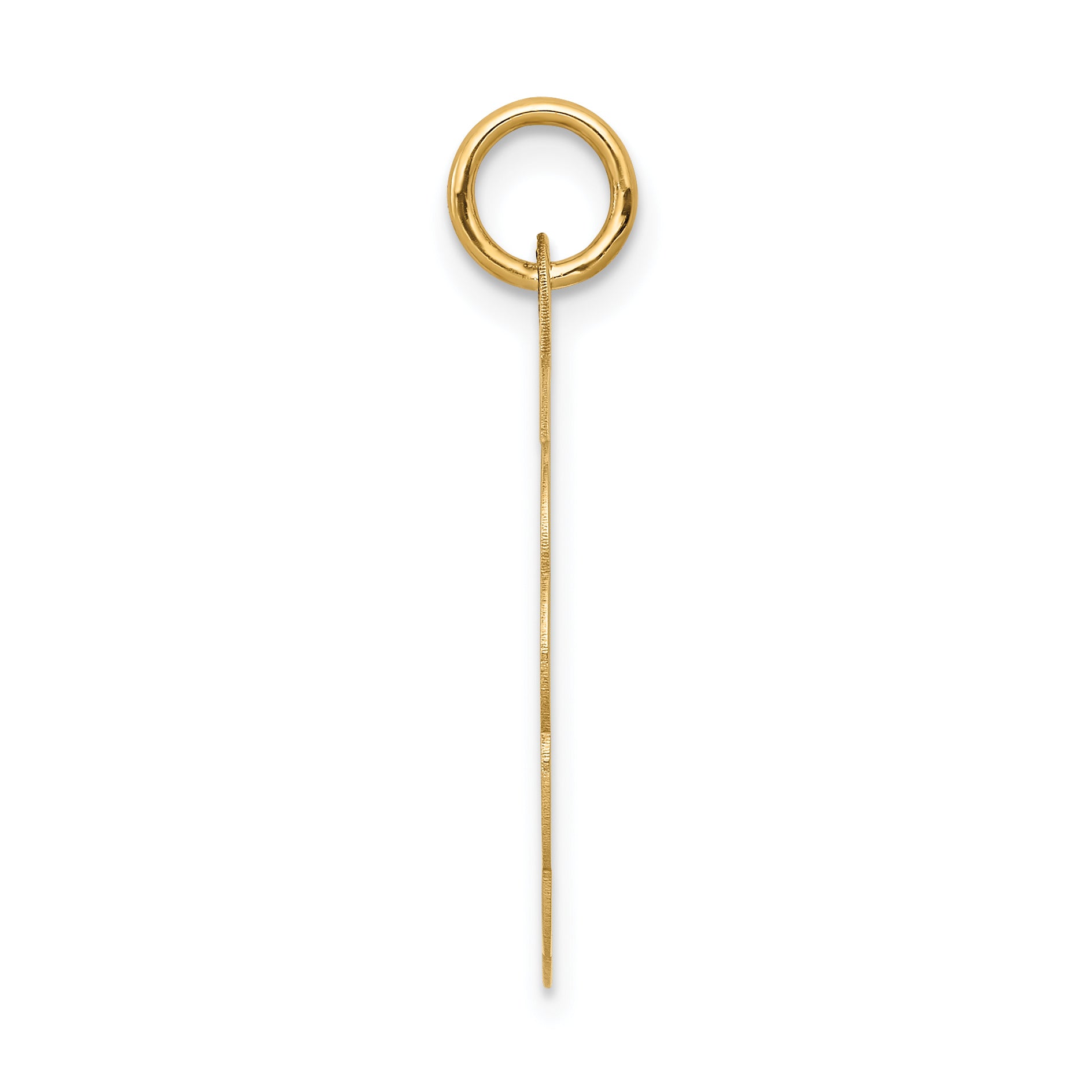 14k Boy Head on .013 Gauge Engravable Scalloped Disc Charm Secondary image