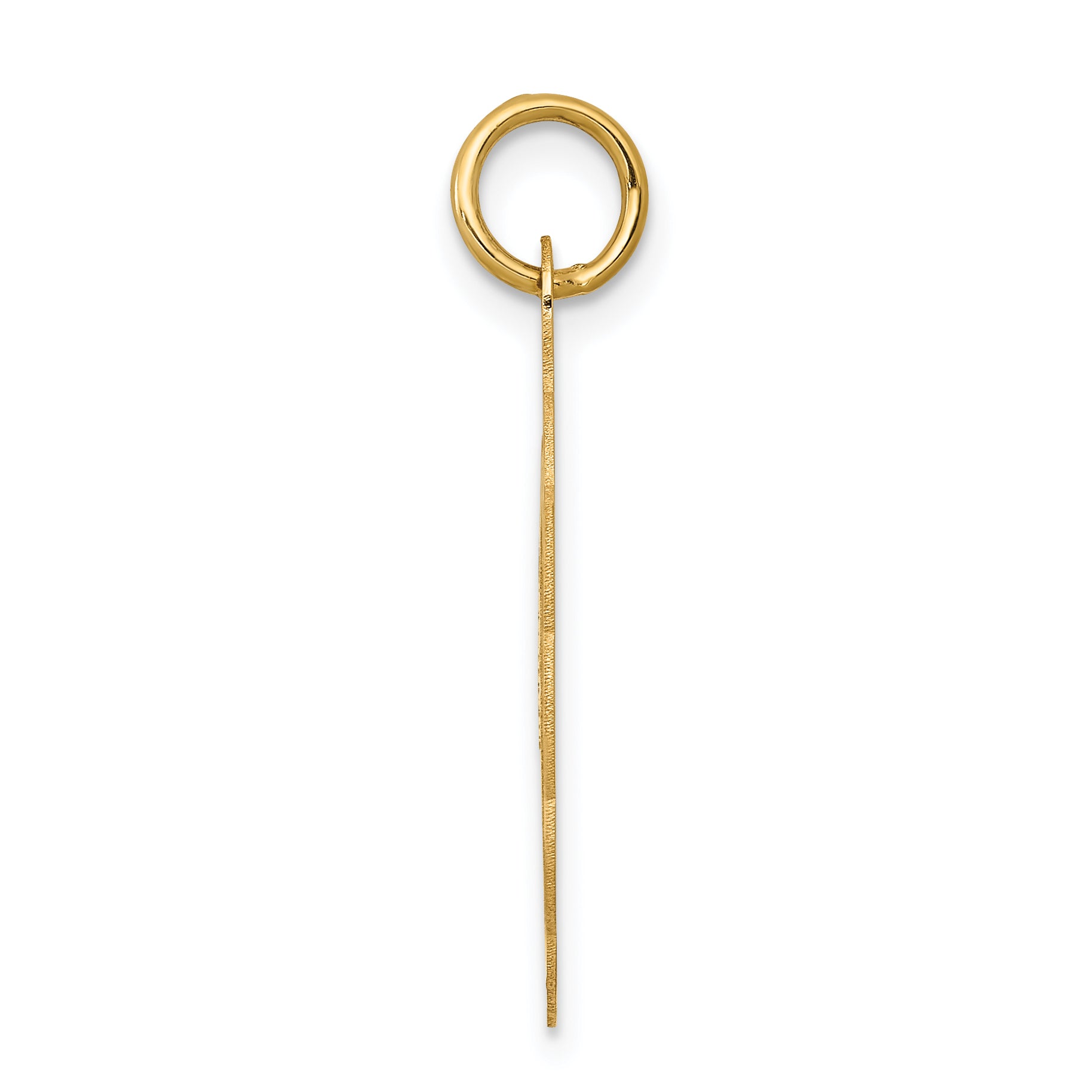 14k Girl Head on .013 Gauge Engravable Scalloped Disc Charm Secondary image