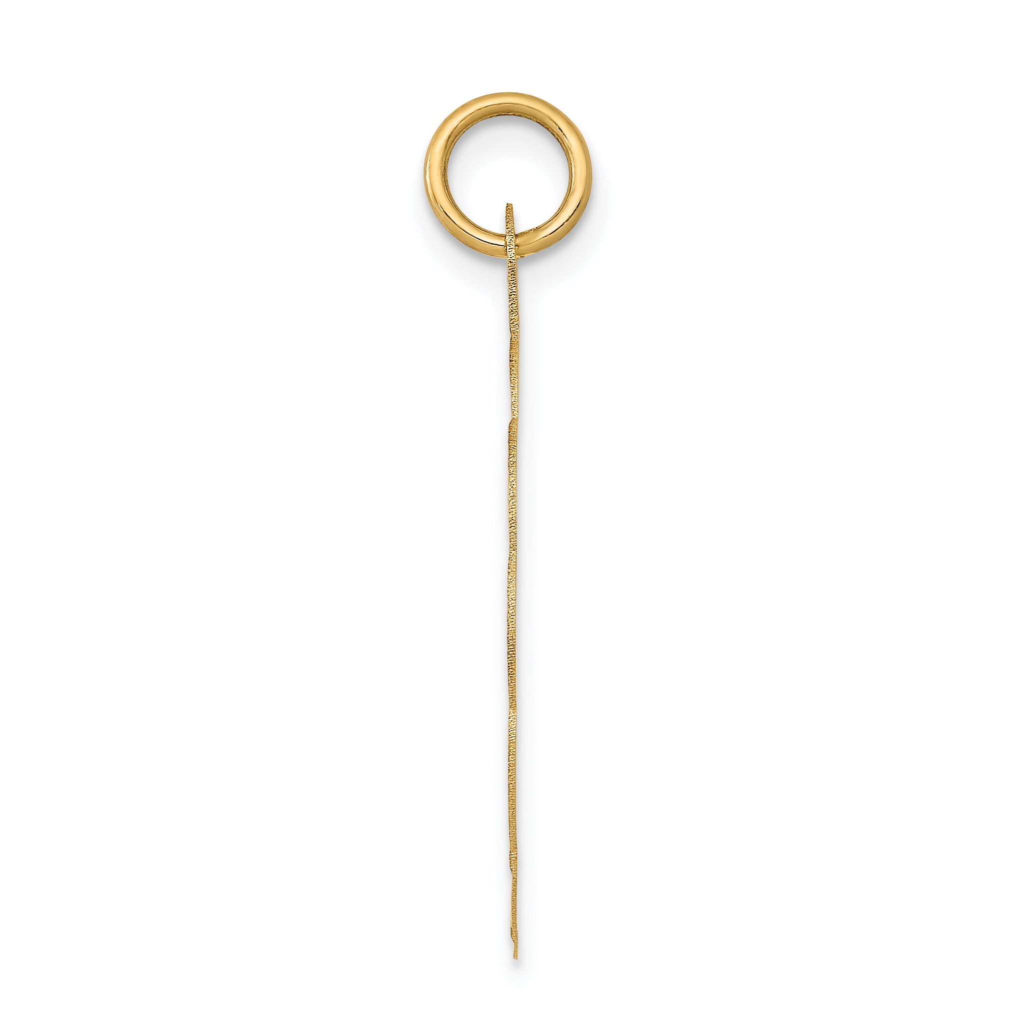 14k Boy Head on .011 Gauge Engravable Scalloped Disc Charm Secondary image